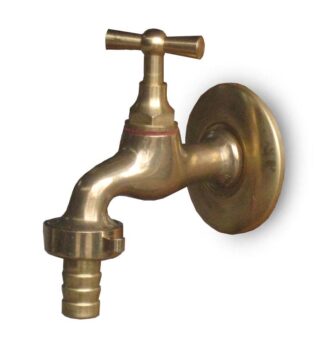 Rubinetto classico in ottone, cod. 03R, con portagomma montato