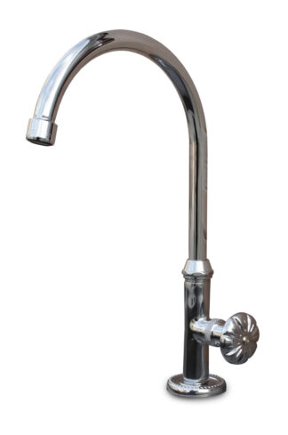 rubinetto curvo antico cromato, cod. 03RCAC