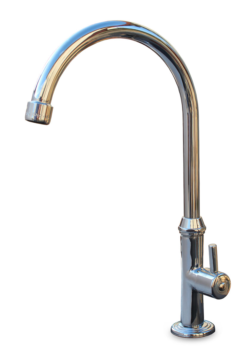 Rubinetto curvo moderno cromato, cod. 03RCMC