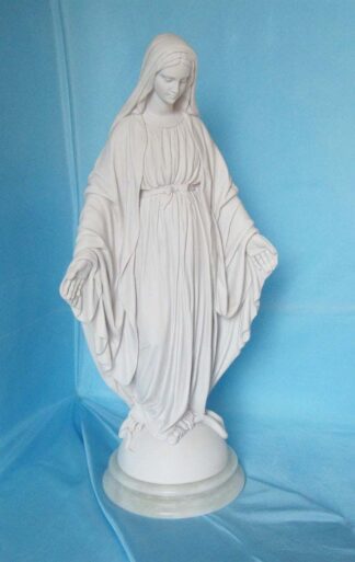 statua della Madonna Immacolata in marmoresina, altezza 43 cm, cod. 25MIM40MR