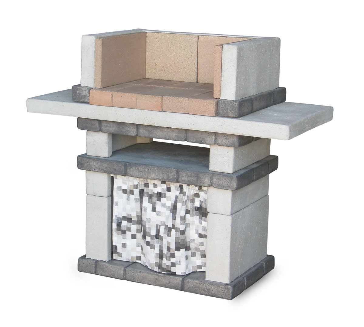 barbecue Emilia 40 con piano col. urban, 40BEM40PUR