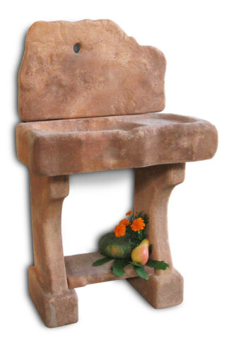 lavello da giardino rustico col. mattone, cod. 03LRM