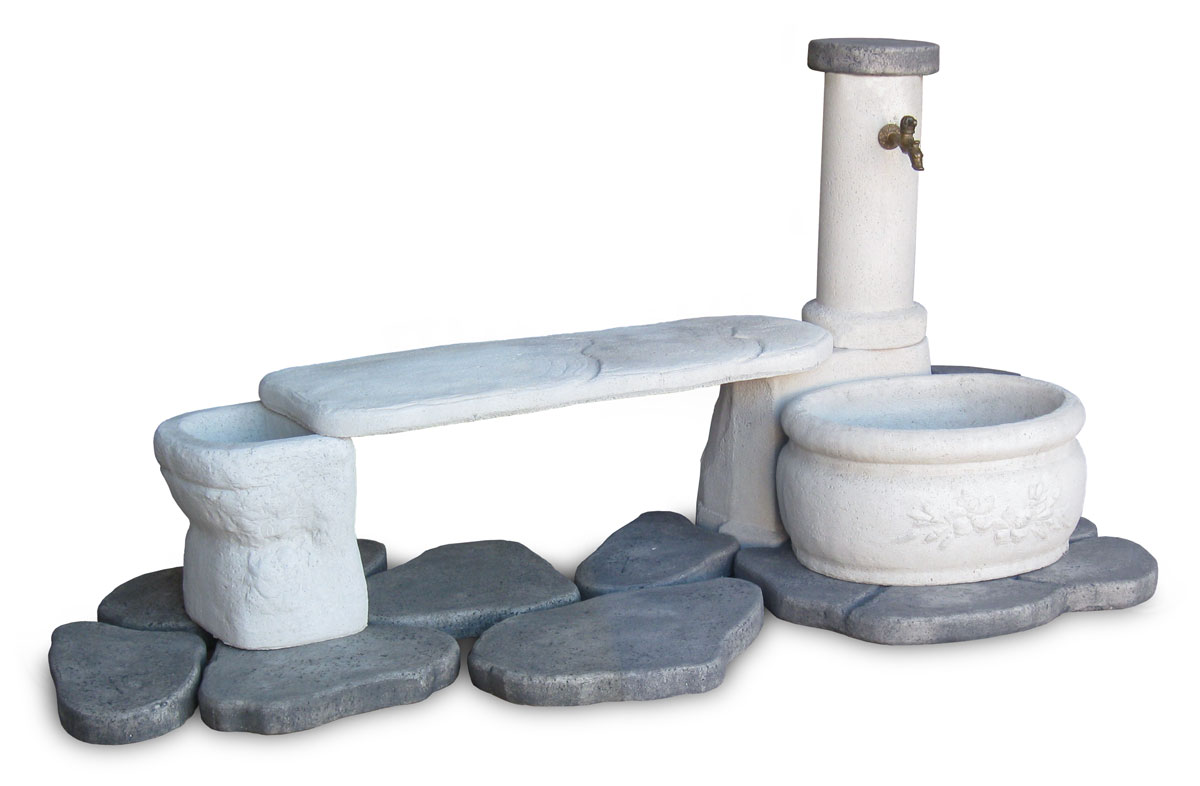 fontana azalea con panchina col. urban, cod. 03FAZPUR