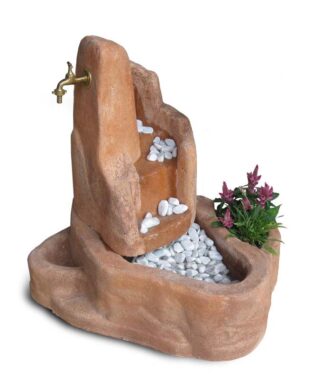 fontana Piave con gioco d'acqua col. mattone, cod. 13FPIM