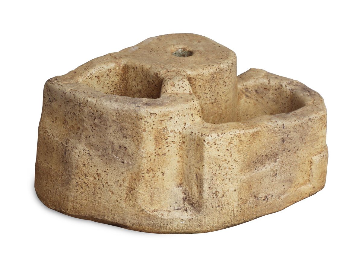 base grande in finta roccia per lampione da giardino col. old stone, cod. 11PLGOS